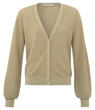 YAYA Short cardigan ls - LIGHT GREEN