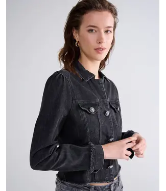 Summum Woman Denim jacket black stretch denim