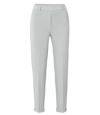 YAYA Scuba straight leg trousers with flap pockets - HARBOR MIST GREY