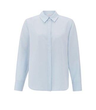 YAYA Soft basic blouse - GRAY DAWN BLUE