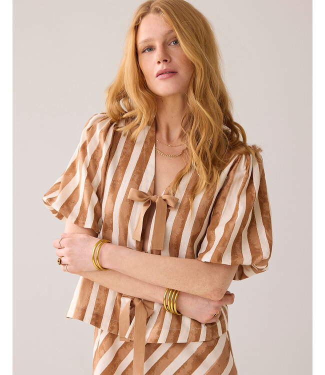 Summum Woman Top stripe printed