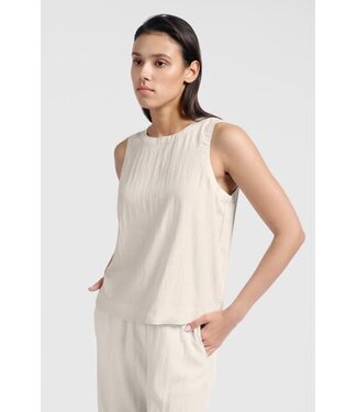 YAYA Woven sleeveless top - RAINY DAY BEIGE