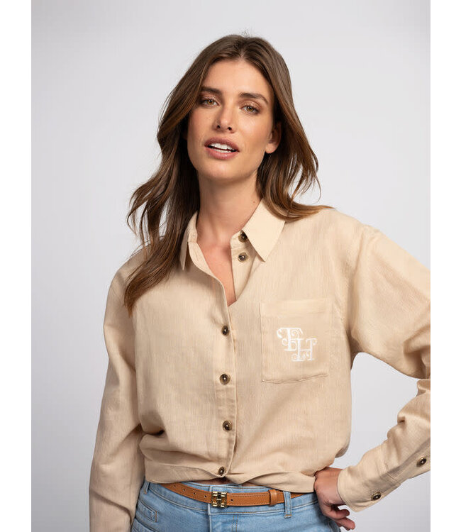 FIFTH HOUSE Imani Blouse - Hummus