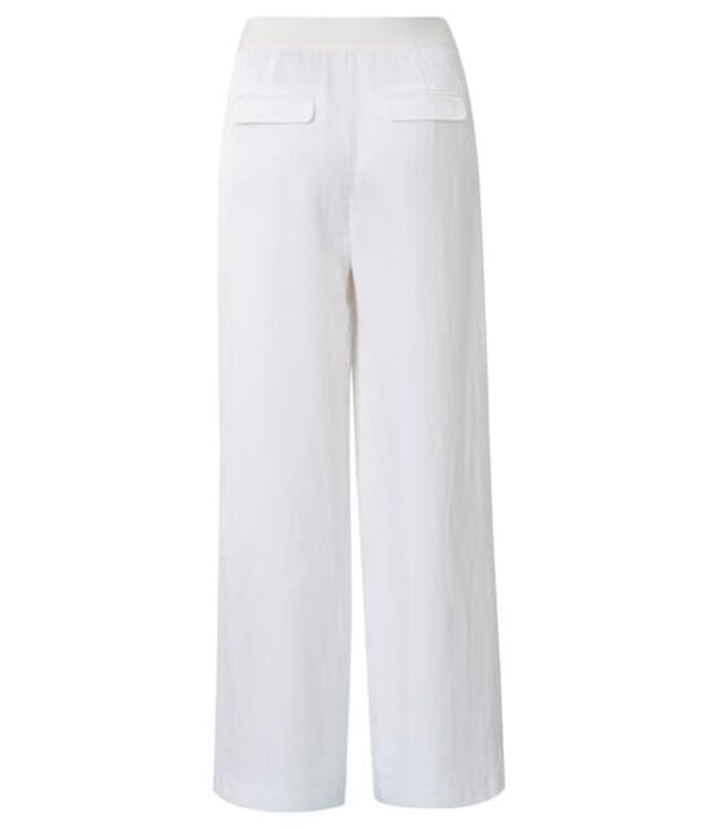 YAYA Woven high waist wide leg trousers with seam details - CRISP WHITE