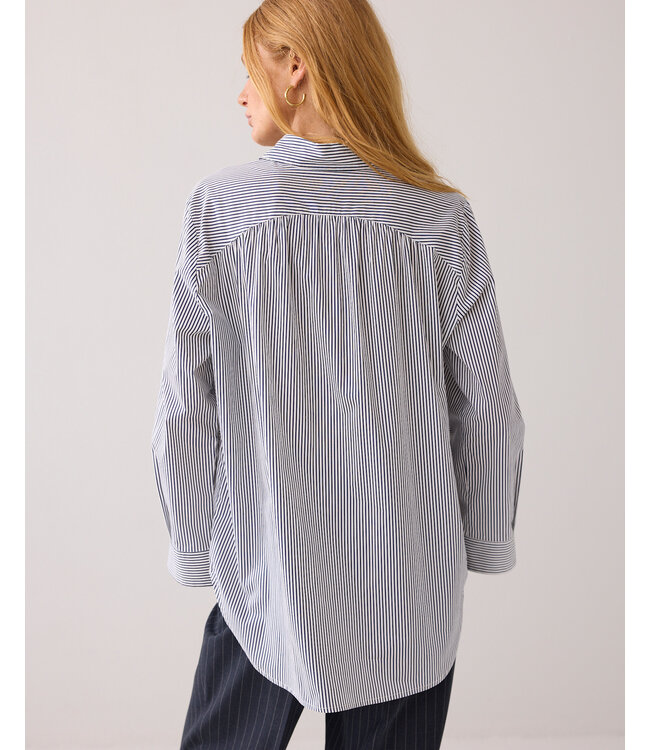 Summum Woman Summum Blouse Stripe 000495 - Midnight blue