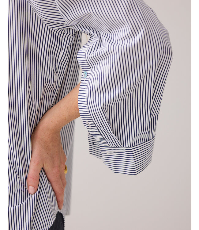 Summum Woman Summum Blouse Stripe 000495 - Midnight blue