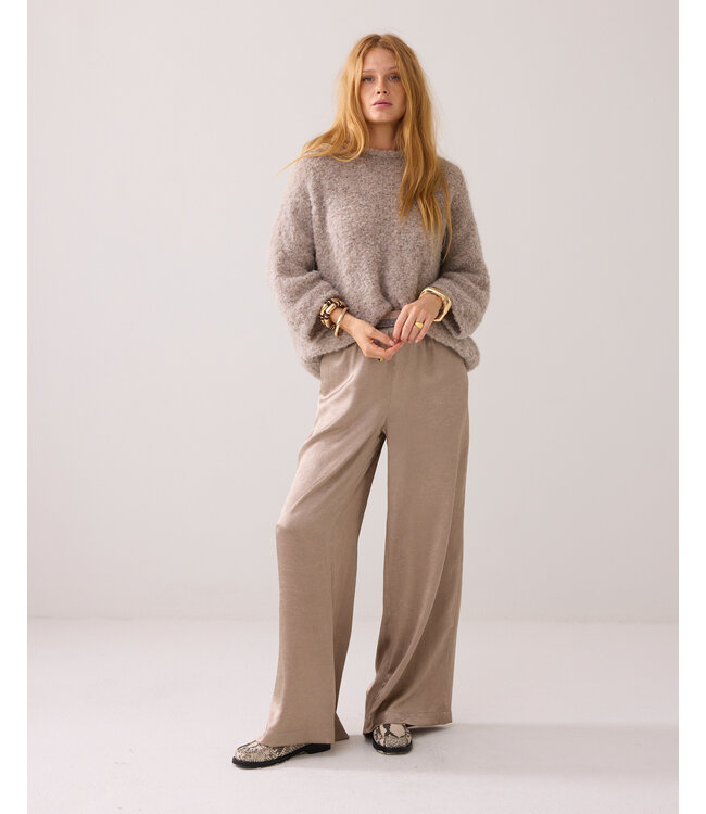 Summum Woman Summum Trousers Crinkle satin 000706 - Funghi