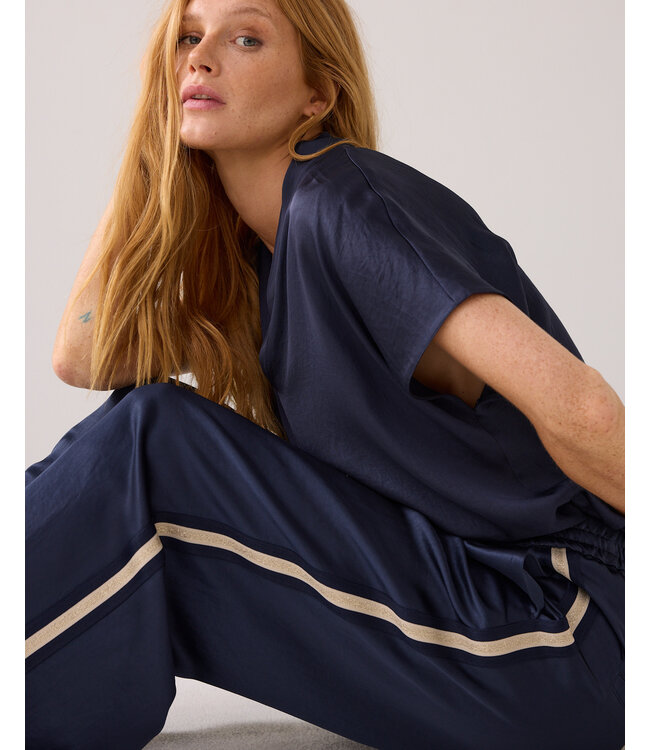 Summum Woman Summum Trousers Heavy silky touch 000495 - Midnight blue