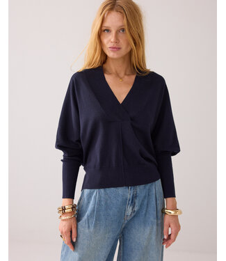 Summum Woman Summum Sweater cotton merino wool knit 000495 - Midnight blue