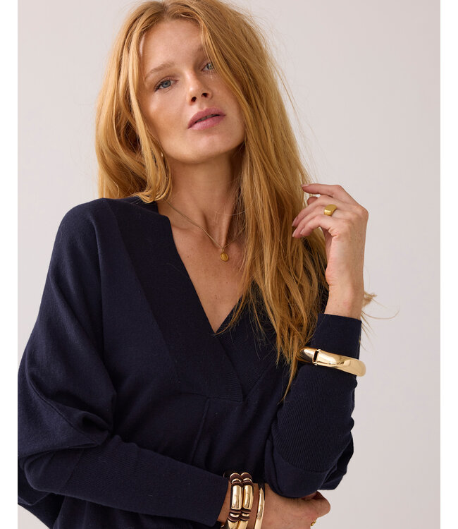 Summum Woman Summum Sweater cotton merino wool knit 000495 - Midnight blue