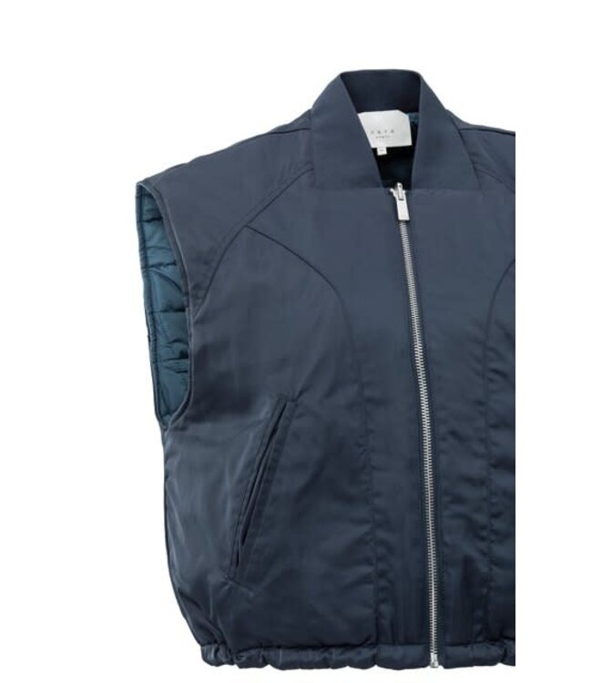 YAYA Nylon reversible bodywarmer - INKWELL BLUE