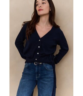 YAYA Cardigan with straps - INKWELL BLUE
