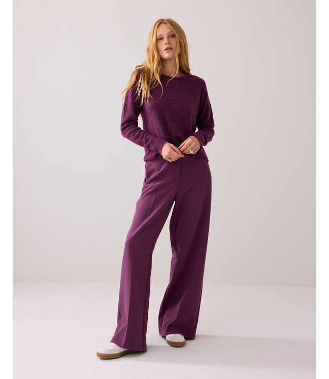 Summum Woman Summum Trousers Foam uni, inseam 82cm 000324 - Wineberry