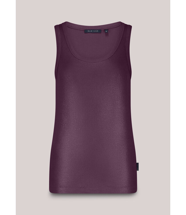 Summum Woman Summum Rib tanktop cotton rib 000324 - Wineberry