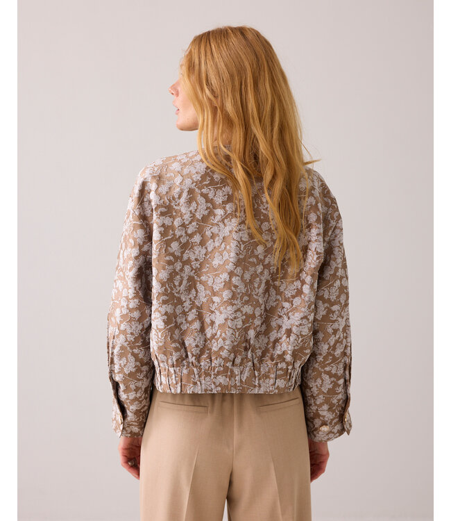 Summum Woman Summum Jacket bomber Leaves jaquard 000722 - Alpaca