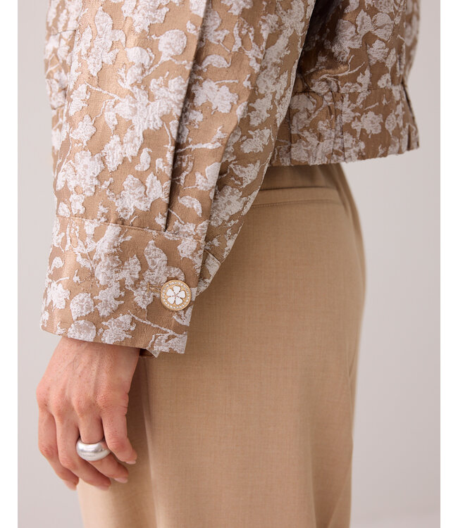 Summum Woman Summum Jacket bomber Leaves jaquard 000722 - Alpaca