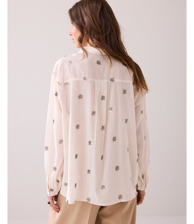 Summum Woman Summum Blouse Scattered embro 000122 - Ivory