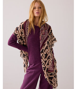 Summum Woman Summum Scarf Satin square 000324 - Wineberry