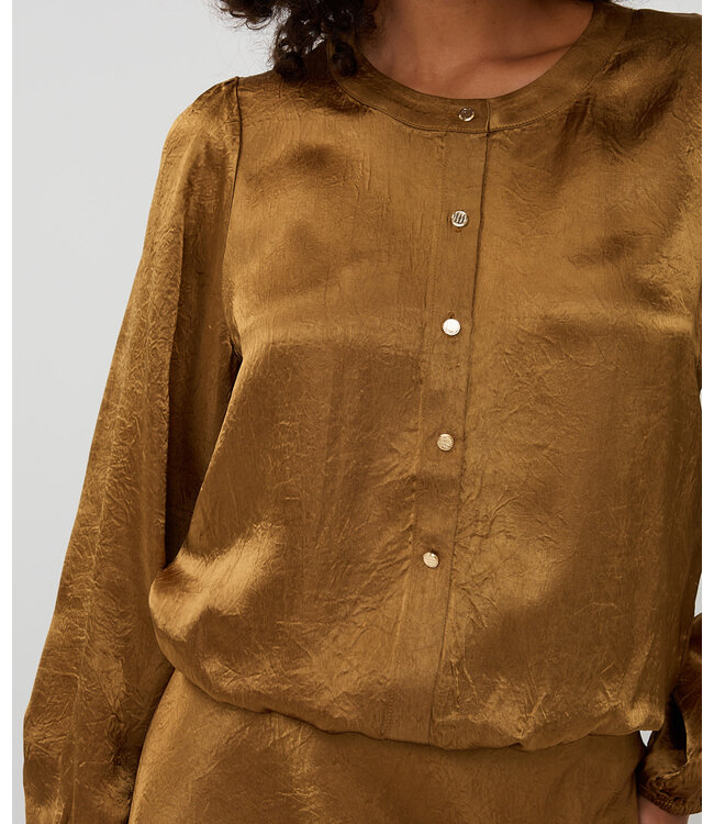 Esqualo Esqualo Blouse balloon sleeve Acetate Golden Olive