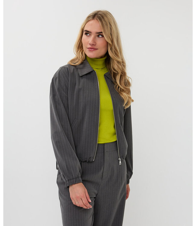 Esqualo Esqualo Jacket bomber pinstripe Grey Melange