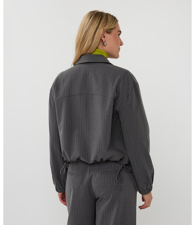 Esqualo Esqualo Jacket bomber pinstripe Grey Melange