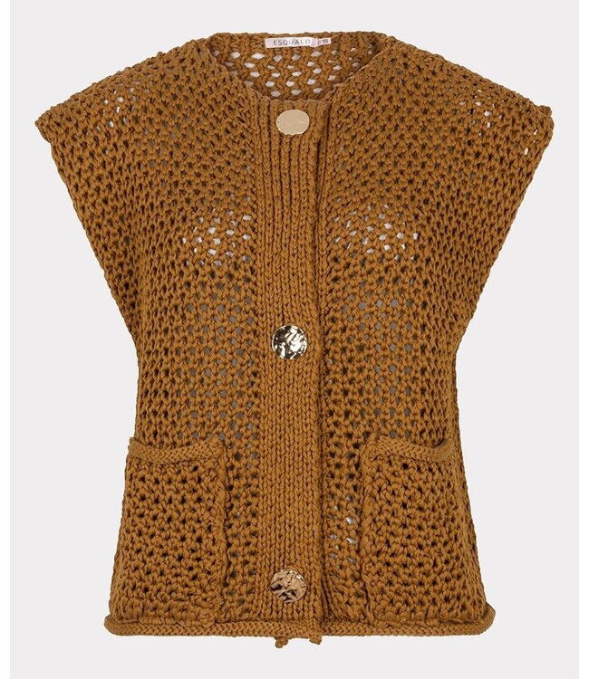 Esqualo Esqualo Cardigan gilet fancy buttons Olive