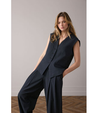 Summum Woman Summum Gilet Pinstripe 000860 - Anthracite