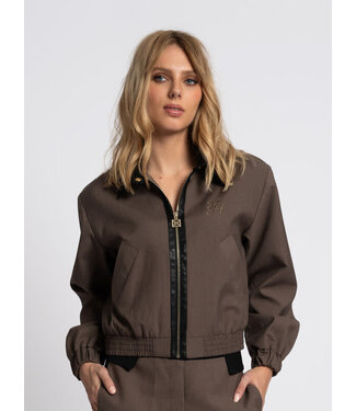 FIFTH HOUSE Jaz Bomber Jacket - Chocolate Martini