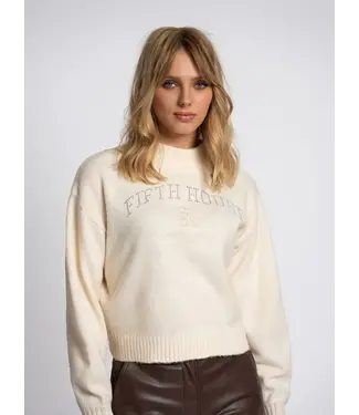 FIFTH HOUSE Jiles Strass Sweater - Cream
