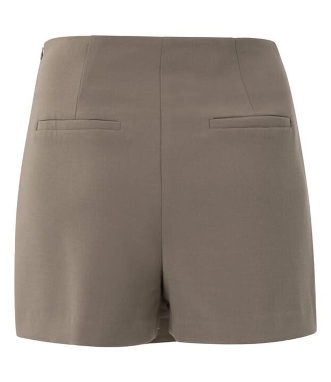 YAYA Woven mini skort - GREYISH BROWN