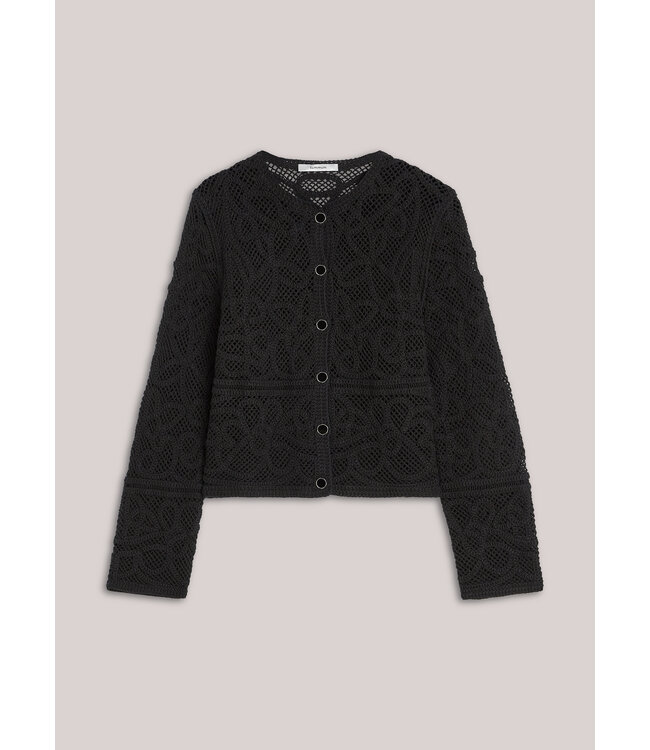 Summum Woman Cardigan Macrame knit - 000990 - Black