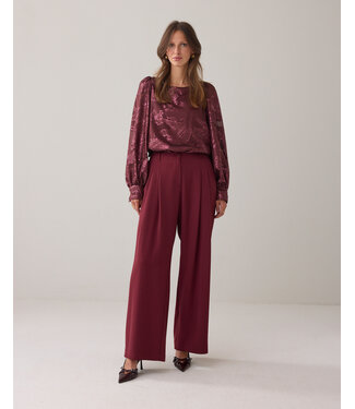 Summum Woman Trousers wide Fluid - 000558 - Merlot