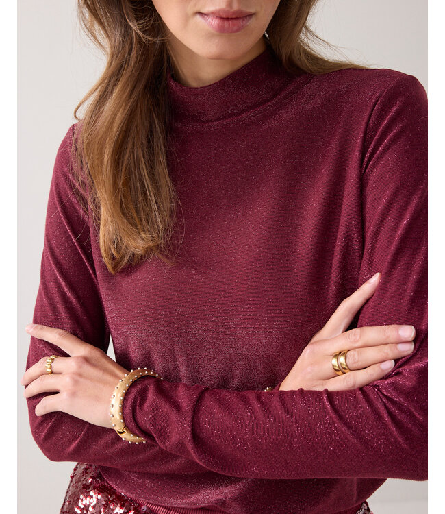 Summum Woman Top Soft lurex - 000558 - Merlot