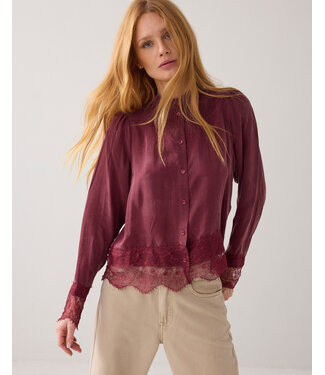 Summum Woman Blouse lace cupro - 000558 - Merlot