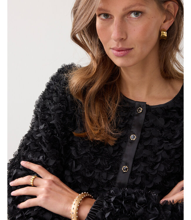 Summum Woman Jacket 3D Flowerfluffy - 000990 - Black