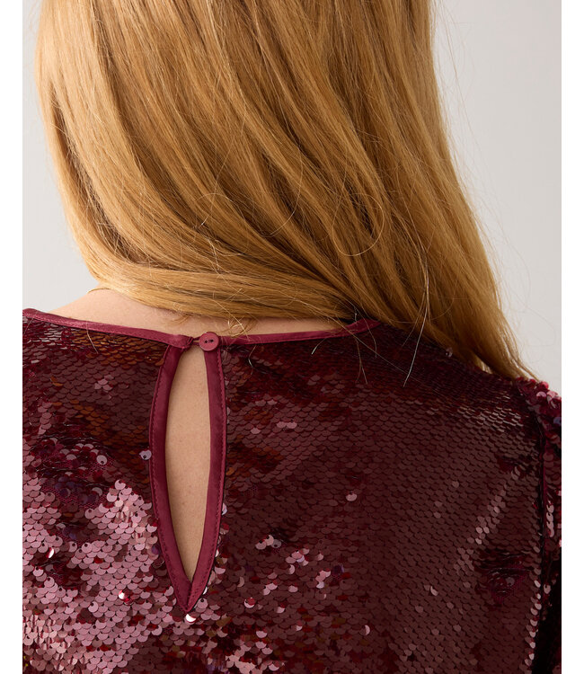 Summum Woman Top Sequins - 000558 - Merlot