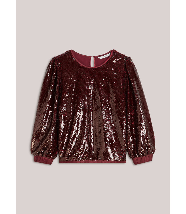 Summum Woman Top Sequins - 000558 - Merlot