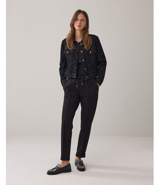 Summum Woman Trousers fitted Punto milano - 000990 - Black