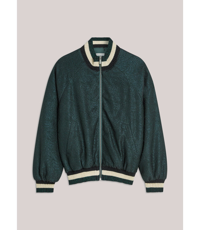 Summum Woman Bomber jacket Glitter jacquard - 000650 - Emerald green