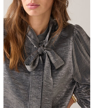 Summum Woman Blouse Metallic shine - 000825 - Mid grey