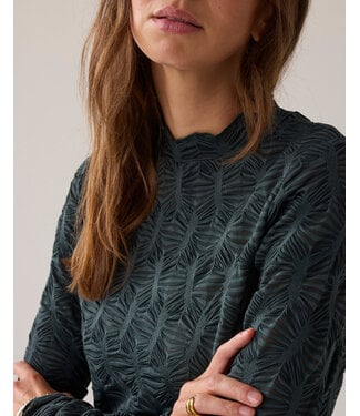 Summum Woman Top Spiderweb mesh - 000650 - Emerald green