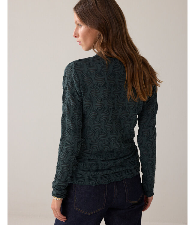 Summum Woman Top Spiderweb mesh - 000650 - Emerald green