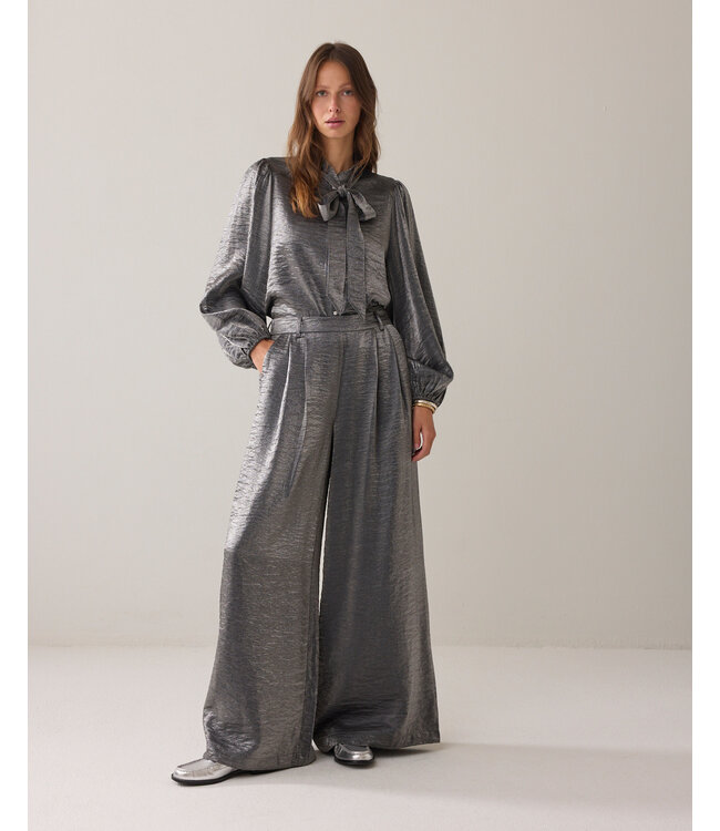 Summum Woman Trousers Metallic shine - 000825 - Mid grey