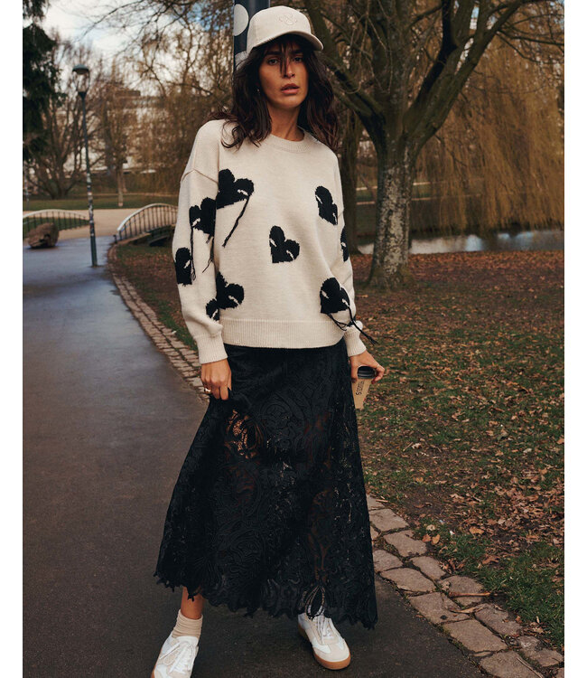 Summum Woman Sweater Instarsia knit - 000122 - Ivory