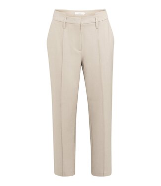 YAYA Woven trousers with straight legs and waistband detail - OXFORD TAN BROWN MELANGE