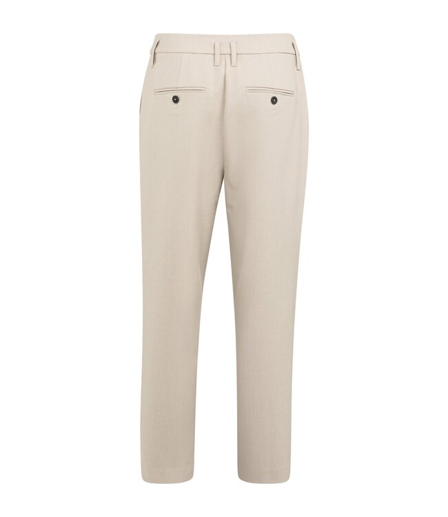 YAYA Woven trousers with straight legs and waistband detail - OXFORD TAN BROWN MELANGE