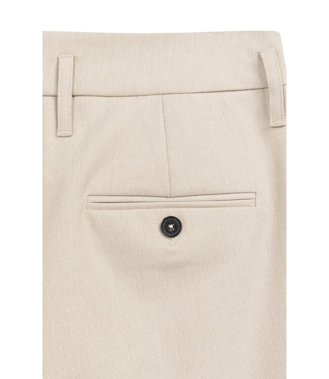 YAYA Woven trousers with straight legs and waistband detail - OXFORD TAN BROWN MELANGE