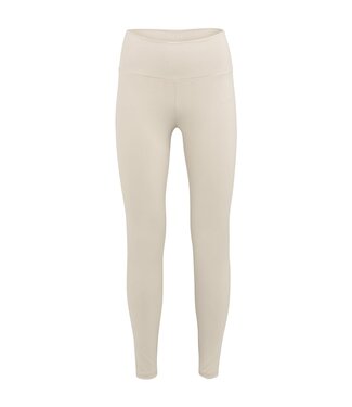 YAYA Basic leggings with high waist - OXFORD TAN BROWN