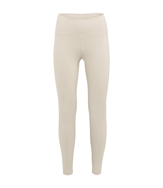 YAYA Basic leggings with high waist - OXFORD TAN BROWN