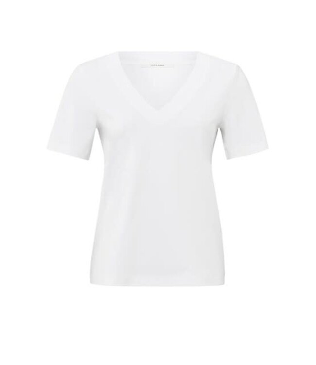YAYA V-neck t-shirt - PURE WHITE